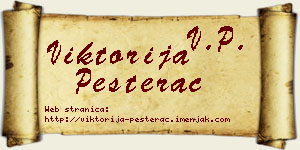 Viktorija Pešterac vizit kartica